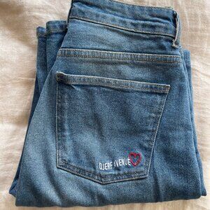 Djerf Avenue Straight Jeans Mid Blue - 27